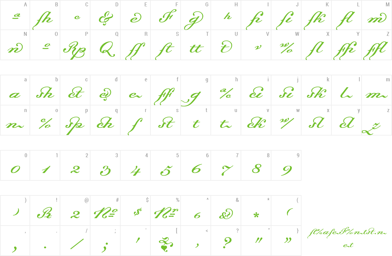 Font Dalliance Script Ligatures preview